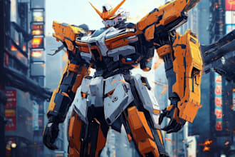 create  mecha characters heroes robot gundam