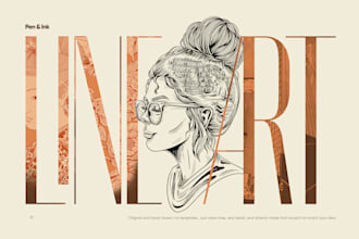 draw custom line art illustration