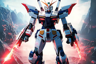 draw custom robot, mecha, character
