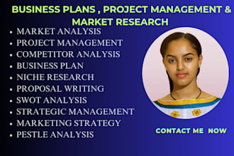 do business plans, strategic project management,market research,swot analysis