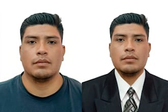 photoshop you into a suit for your professional CV photo