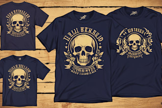 make retro vintage t shirt design and illustration