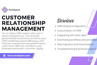 be your odoo CRM expert with custom solutions and support