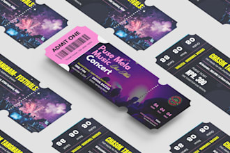 design ticket for events, concerts and invitation