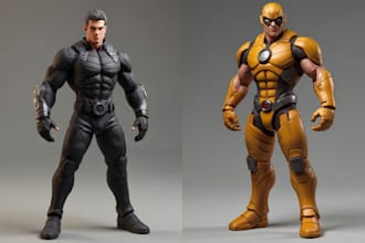 design 3d toy action figure 3d mascot model 3d character modeling 3d doll in stl