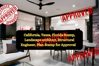 california stamp, civil structure engineer, florida stamp, for house plan