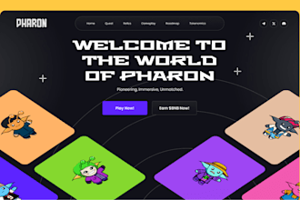 design crypto meme token nft web3 or game website