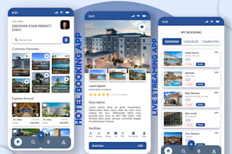 develop conference live streaming mobile app, hotel flight booking agent app