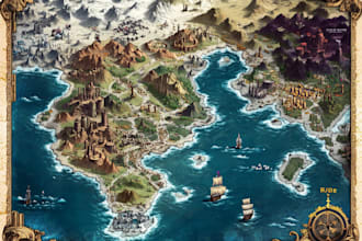 draw a professional fantasy map for you