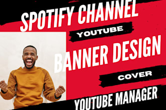 design premium spotify youtube banner cover channel design