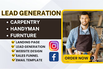 generate carpentry lead woodworking lead handyman lead carpentry website