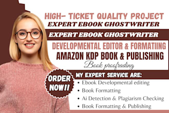 be your ebook developmental editor and formatter for amazon KDP