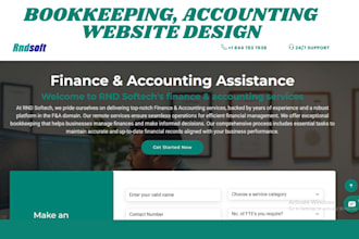 build bookkeeping website accounting finance website for bookkeeper in 24 hours