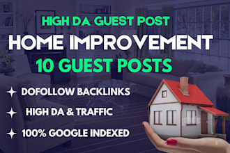 do home improvement guest post and high da guest post on USA home decor blog