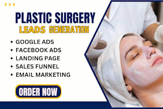 generate plastic surgery leads cosmetics surgery reconstructiv lead landing page