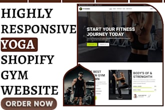 design yoga website health fitness gym shopify store yoga fitness health website
