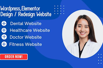create a wordpress website for hospitals, clinics, healthcare, or dentists