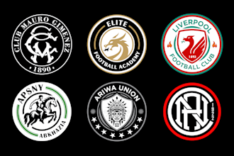 design modern circular football badge or roundel soccer logo