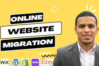 do shopify migration, website migration, wix to shopify, or wordpress migration