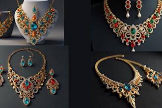 do 3d jewelry design, ring design, necklace, pendant, earrings for 3d printing