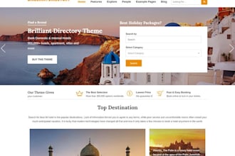 design directory website using listingpro or mylisting or voxel theme