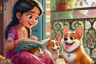 design children story book illustration and children story book illustration