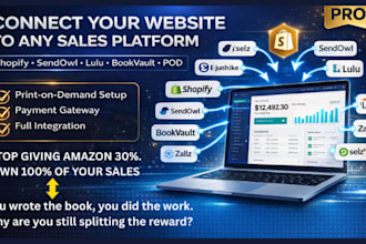 connect your website to sendowl, shopify,ejunkie,sendinblue,selz,zazzle or lulu