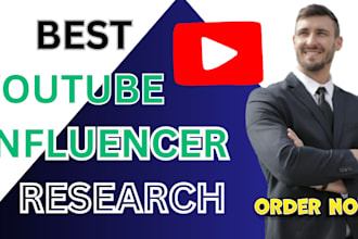 do youtube influencer research and provide email lead for outreach campaigns