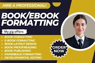 do book and ebook formatting paperback formatting book editing and layout design