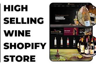 design high selling wine shopify store beverage website wine label store