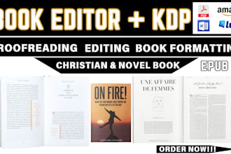 book editor, proofread religious book, memoir, autobiography, layout formatting