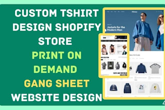 build custom shopify dtf print on demand website with gang sheet builder dtg