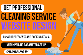 build a  house cleaning website office cleaning website with bookingkoala