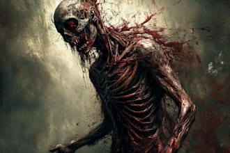 make a horror and fantasy horror character art