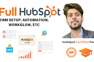 setup hubspot CRM setup, professional domain, dmarc, integration, workflow