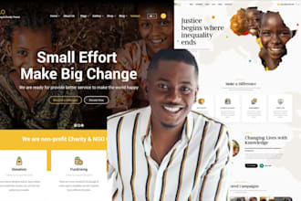 ngo website nonprofit website charity donation crowdfunding, fundraising website