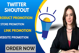 twitter shoutout website and store, product product link, promote referral link