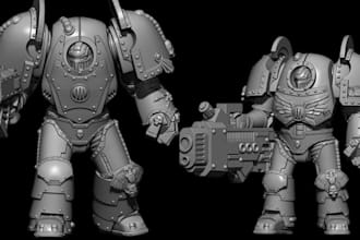 do 3d warhammer 40k models custom 3d  miniatures 3d space marine 3d army design