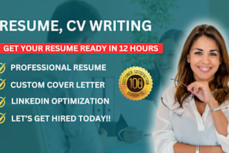 deliver 12 hours professional resume and tech cv writing services
