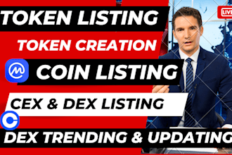 successfully list coin token, ico on coinmarketcap, coingecko and other exchange