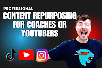 repurpose youtube video content into viral 7 social media post and a newsletter