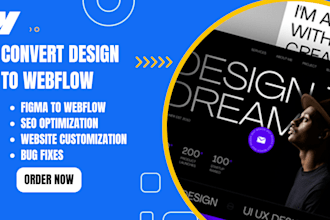 design, develop, convert, update or fix your webflow website