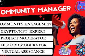 commuity moderator for nft crypto token memecoin discord twitter community