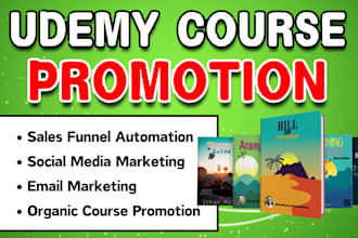 do udemy course promotion, online course promotion, udemy course marketing