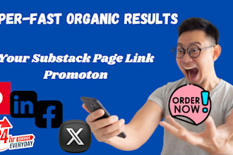 do viral organic promotion for your substack page link via social media platform