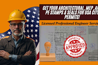 do texas, california, florida pe stamp, city permit structural floor plan, hvac