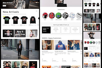 create luxury shopify clothing website fashion y2k store clothing brand website