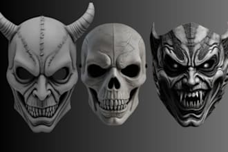 sculpt printable 3d helmet 3d mask cosplay mask model armor for 3d printing