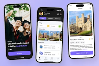 develop university searching app, college finder app, ai student app