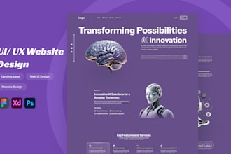 do only ui ux website design landing page and web ui design